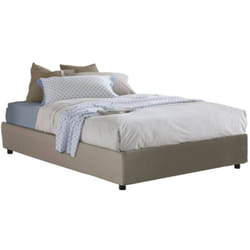 Talamo Italia - Letto matrimoniale Abul, Letto contenitore con rivestimento in ecopelle, 100% Made in Italy, Apertura frontale, adatto per materasso