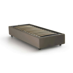 Talamo Italia - Letto singolo Artesh, Letto contenitore con rivestimento in ecopelle, 100% Made in Italy, Apertura frontale, adatto per materasso Cm