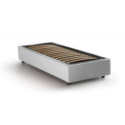 Talamo Italia - Letto singolo Ava, Letto contenitore con rivestimento in tessuto, 100% Made in Italy, Apertura frontale, adatto per materasso Cm