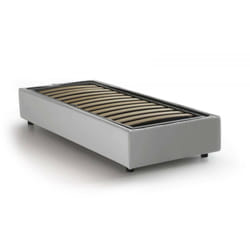 Talamo Italia - Letto singolo Angelina, Letto contenitore con rivestimento in ecopelle, 100% Made in Italy, Apertura frontale, adatto per materasso
