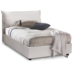 Talamo Italia - Letto piazza e mezza Latona, Letto contenitore con rivestimento in ecopelle, 100% Made in Italy, Apertura frontale, adatto per