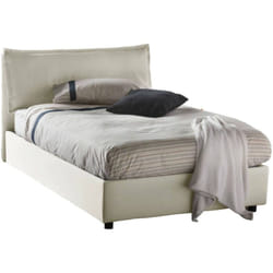 Talamo Italia - Letto piazza e mezza Asso, Letto contenitore con rivestimento in tessuto, 100% Made in Italy, Apertura frontale, adatto per materasso
