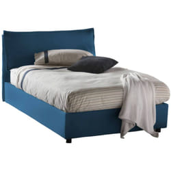 Talamo Italia - Letto piazza e mezza Asso, Letto contenitore con rivestimento in tessuto, 100% Made in Italy, Apertura frontale, adatto per materasso