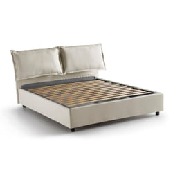 Talamo Italia - Letto alla francese Askari, Letto contenitore in tessuto, Apertura frontale, Adatto per materasso Cm 140x190, 100% Made in Italy,