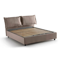 Talamo Italia - Letto alla francese Askari, Letto contenitore in tessuto, Apertura frontale, Adatto per materasso Cm 140x190, 100% Made in Italy,