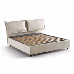 LETTO ALLA FRANCESE - Letto contenitore in tessuto, Apertura frontale, adatto per materasso Cm 140x200, 100% Made in Italy, B ...