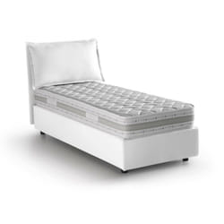 Talamo Italia - Letto singolo Carla, Letto contenitore con rivestimento in tessuto, 100% Made in Italy, Apertura frontale, con materasso Cm 90x200