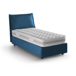 Talamo Italia - Letto singolo Arzon, Letto contenitore con rivestimento in tessuto, 100% Made in Italy, Apertura frontale, con materasso Cm 90x200