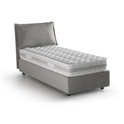 Talamo Italia - Letto singolo Arzon, Letto contenitore con rivestimento in tessuto, 100% Made in Italy, Apertura frontale, con materasso Cm 90x200