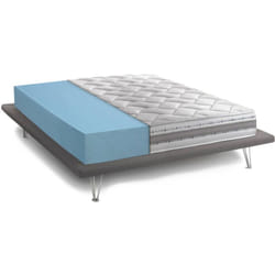 Talamo Italia - Materasso singolo Anselmo, Materasso sfoderabile in Memory Foam e Waterfoam, 100% Made in Italy, Anti acaro e Anallergico, Cm