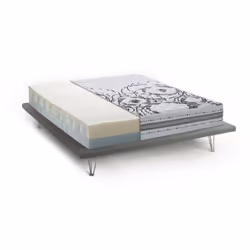MATERASSO PIAZZA E MEZZA - Materasso in Memory foam e Waterfoam, 100% Made in Italy, Anti acaro e Anallergico, Cm 120x190h 22 ...
