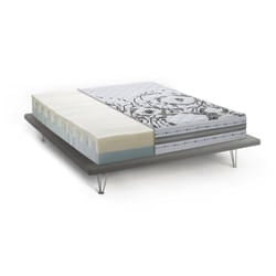 Dmora - Materasso piazza e mezza Dili, Materasso in Memory foam e Waterfoam, 100% Made in Italy, Anti acaro e Anallergico, Cm 120x190h 22