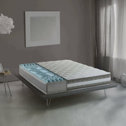 Materasso singolo Aksi, Materasso sfoderabile in Memory Foam e Gel Waterfoam, 100% Made in Italy, Antiacaro e Anallergico, cm 90x190 h27