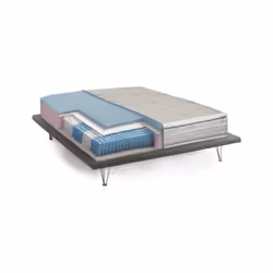 Materasso matrimoniale Feliciana, Materasso in Memory e Molle insacchettate e ioni d&#39;argento, 100% Made in Italy, Antiacaro e Anallergico, cm 160x190 h37