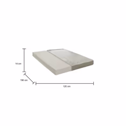 Materasso piazza e mezza Any, Materasso in Waterfoam, 100% Made in Italy, Antiacaro e Anallergico, cm 120x190 h14
