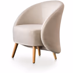 POLTRONA - Poltrona di design da salotto, 100% Made in Italy, Poltroncina relax in tessuto imbottito, Cm 70x60h80, Beige. RES ...
