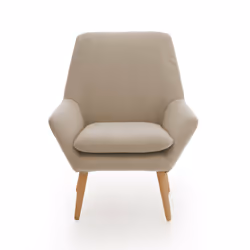 Poltrona Anido, Poltrona di design da salotto, 100% Made in Italy, Poltroncina relax in tessuto imbottito, cm 80x70h95, Beige - Vista aggiuntiva 4