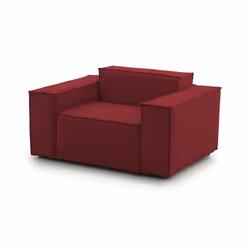Poltrona Rodonite, Poltrona da salotto, 100% Made in Italy, Poltroncina relax in tessuto imbottito, Cm 160x95h70, Rosso