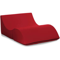 Talamo Italia - Letto pieghevole Amorina, Pouf trasformabile in letto matrimoniale, Chaise longue in ecopelle, 100% Made in Italy, 100x200h70 cm,