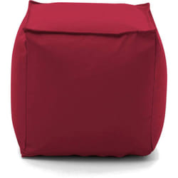 Talamo Italia - Pouf Aron, Pouf multifunzione, Poltroncina relax in tessuto imbottito, 100% Made in Italy, 45x45h45 cm, Rosso