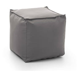 Dmora - Pouf Dabbey, Pouf multifunzione, Poltroncina relax in tessuto imbottito, 100% Made in Italy, 45x45h45 cm, Grigio