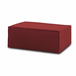 POUF - Pouf da salotto, 100% Made in Italy, Poltroncina relax in tessuto imbottito, Cm 100x70h43, Rosso. RESISTENZA E COMODIT ...