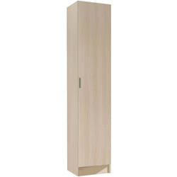 Armadio multiuso 1 anta Alexander, Mobile ausiliario, Guardaroba porta scarpe con ripiani, Scarpiera verticale, 37x37h180 cm, Rovere - Dmora