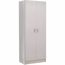ARMADIO MULTIUSO 2 ANTE - Mobile porta scope, Scarpiera con ripiani, Guardaroba porta scarpe, 73x37h180 cm, Bianco.STRUTTURA ...