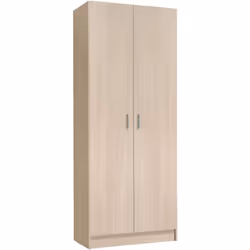 ARMADIO MULTIUSO 2 ANTE - Mobile porta scope, Scarpiera con ripiani, Guardaroba porta scarpe, 73x37h180 cm, Rovere.STRUTTURA ...