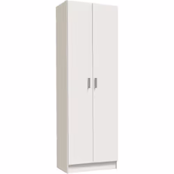 ARMADIO MULTIUSO 2 ANTE - Mobile ausiliario, Guardaroba porta scarpe moderno, Scarpiera verticale, 59x37h180 cm, Bianco.STRUT ...