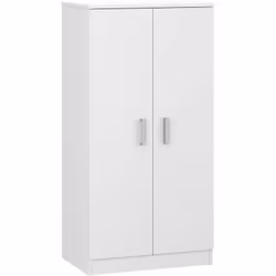 ARMADIO MULTIUSO 2 ANTE - Mobile ausiliario, Mobile basso porta scarpe con 6 ripiani, Scarpiera moderna, 55x36h108 cm, Bianco ...