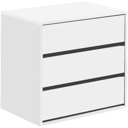 Cassettiera Antar, Settimanale a 3 cassetti, Mobile Comò basso per interno armadio, Settimanale moderno, 60x44h57 cm, Bianco - Dmora