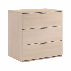 Cassettiera Rea, Settimanale moderna a 3 cassetti, Mobile ComÃ² basso per camera da letto, Mobile Settimanale, cm 77x38h80, Rovere