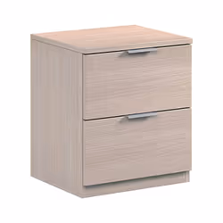 Comodino Artiglio, Comodino moderno a 2 cassetti, Tavolino da notte, ComÃ² basso per camera da letto, cm 38x34h45, Rovere