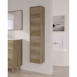 Colonna Bagno Aladin, Mobile a colonna per bagno a 2 ante, Armadio pensile sospeso, Mobiletto multiuso moderno, cm 30x26h140, ...