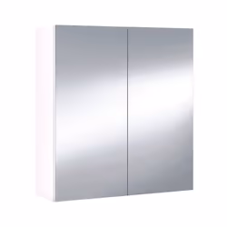 Mobile Pensile Bagno Andaluso, Mobile colonna per bagno, Armadietto sospeso, colore Bianco lucido, cm 60x21h65 - 2 ante - Vista aggiuntiva 2