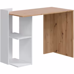 SCRIVANIA - Scrittoio multifunzione reversibile multiposizione, Tavolo da studio o ufficio porta PC con scaffale e ripiani, 1 ...