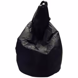 Poltrona a sacco con la classica forma a pera, interamente a tinta unita di colore nero, ,a soluzione ideale per completare i ...