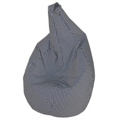 Dmora Poltrona a sacco con fantasia "Pied de poule", colore bianco e nero, Misure 80 x 120 x 80 cm