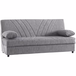 DIVANO LETTO 3 POSTI - Divano contenitore 2 cuscini inclusi, Sofà da soggiorno in tessuto con apertura click-clack, 181x81h88 ...
