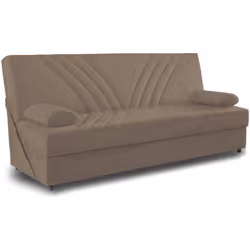 DIVANO LETTO 3 POSTI - Divano contenitore 2 cuscini inclusi, Sofà da soggiorno in tessuto con apertura click-clack, 181x81h88 ...