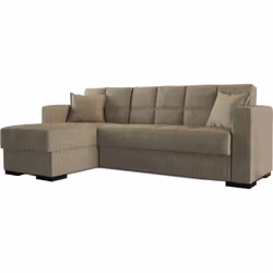 DIVANO LETTO CON PENISOLA - Divano ad angolo reversibile, Sofà contenitore da soggiorno con chaise longue e 2 cuscini, 230x15 ...