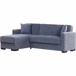 DIVANO LETTO CON PENISOLA - Divano ad angolo reversibile, Sofà contenitore da soggiorno con chaise longue e 2 cuscini, 230x15 ...