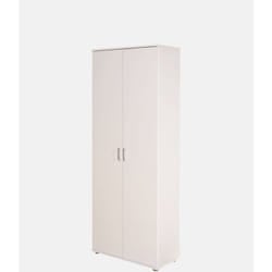 Armadio multiuso 2 ante Dmcilro, Mobile multifunzionale, Mobiletto scarpiera, Guardaroba porta scarpe, 70x34 h189 cm, Bianco - Dmora