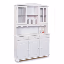 CREDENZA - Buffet da soggiorno, Madia da salotto, Dispensa da cucina, 130x32 h198 cm, Bianco. STRUTTURA E UTILIZZO - Mobile d ...