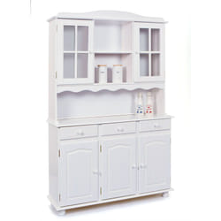 Credenza Dkohle, Buffet da soggiorno, Madia da salotto, Dispensa da cucina, 130x32 h198 cm, Bianco - Dmora