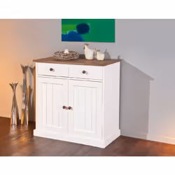 CREDENZA - Buffet da soggiorno, Madia da salotto, Dispensa da cucina, 90x45 h86 cm, Bianco. STRUTTURA E UTILIZZO - Mobile da ...