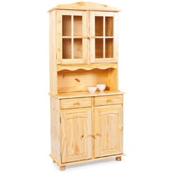 Credenza Dmcneal, Buffet da soggiorno, Madia da salotto, Dispensa da cucina, 88x32 h198 cm, Quercia - Dmora