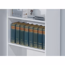 LIBRERIA - Scaffale da ufficio, Mobile portalibri, Biblioteca, 60x30 h110 cm, Bianco. STRUTTURA E UTILIZZO - Mobile porta lib ...