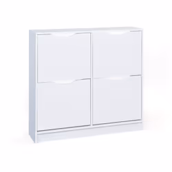 SCARPIERA - Mobile portascarpe, Armadio da ingresso multiuso, Mobiletto per calzature, 90x100 h25 cm, Bianco. STRUTTURA E UTI ...